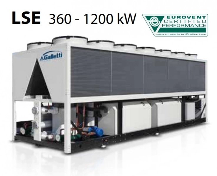 Chillere aer-apa GALLETTI, tip LSE (360-1200 kW)  numai racire
